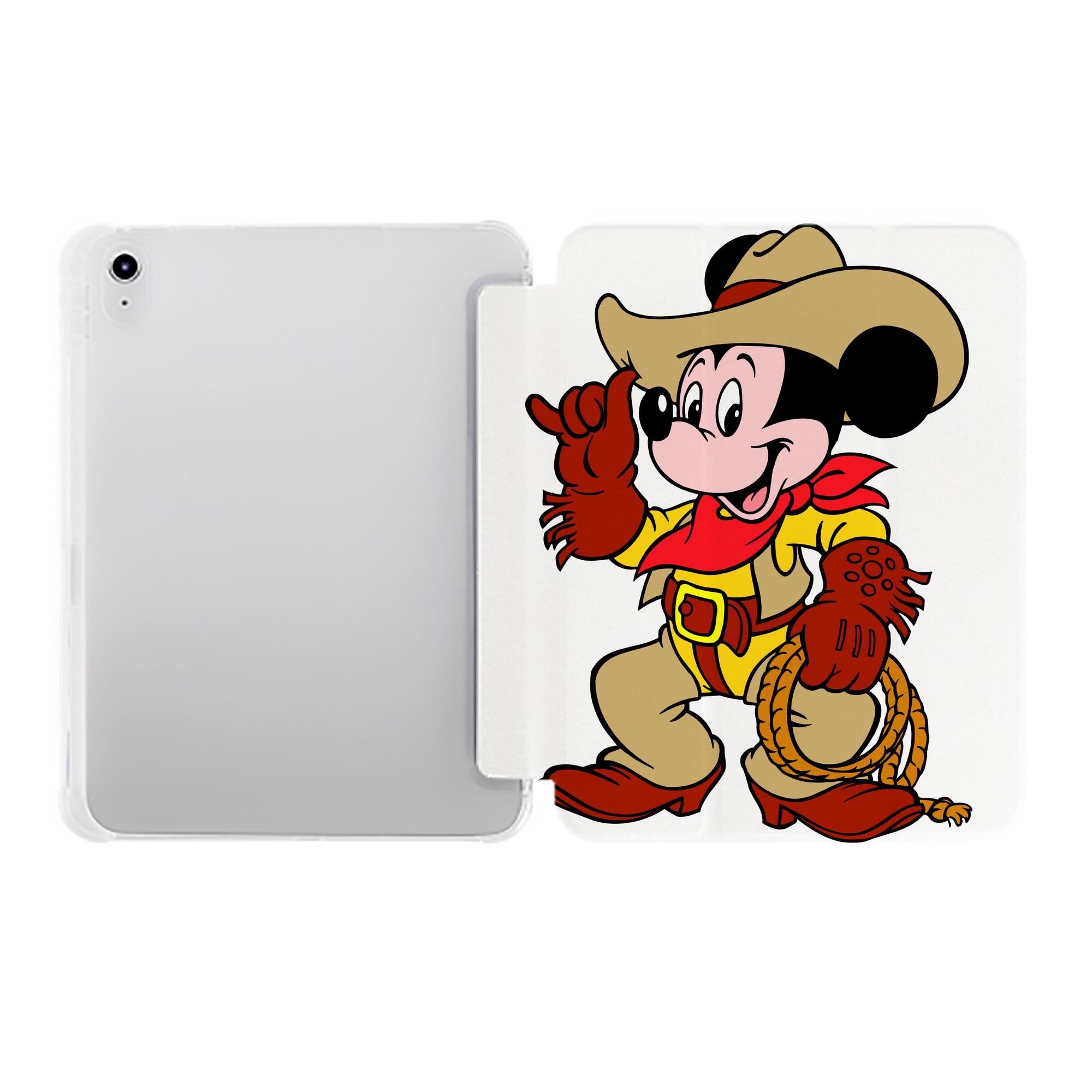 （画像用） ミッキーマウス Mickey Mouse IPad ケース ペン収納付き 三つ折りスタンド PUレザー×シリコン 対応機種9.5/10.5/10.9インチ